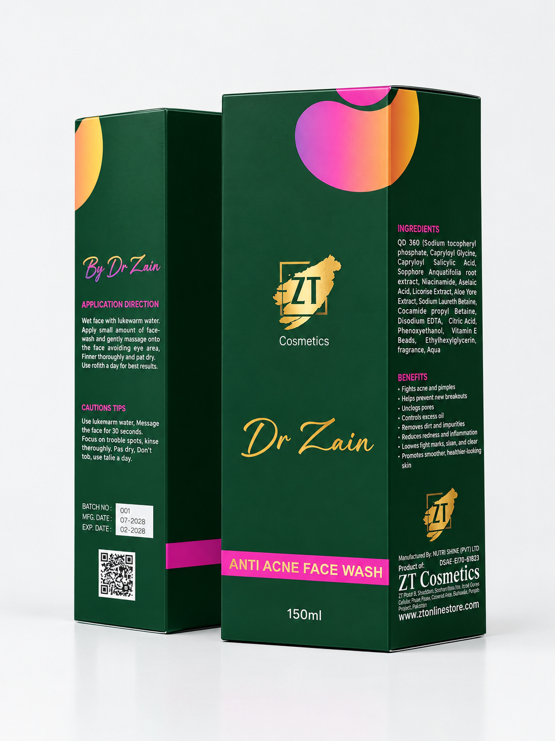 Dr Zain Anti Acne Face Wash – 150ml
