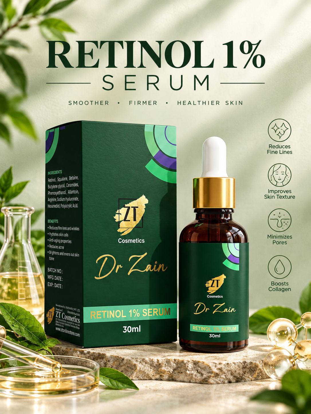 Dr Zain Retinol 1% Serum – 30ml