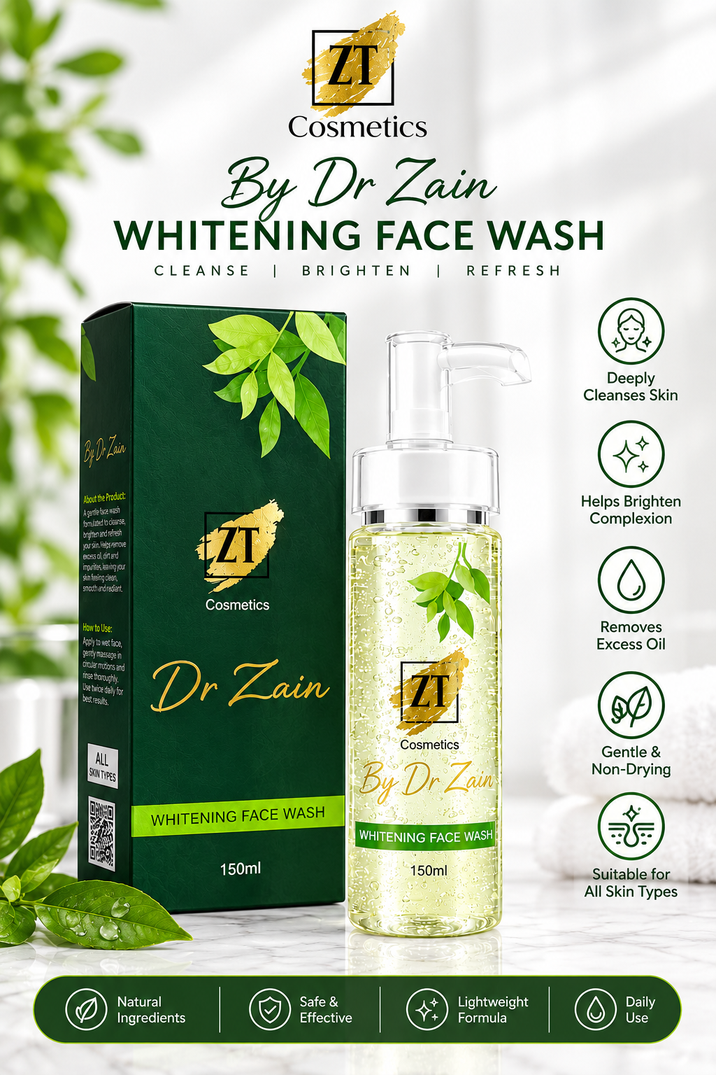 Dr Zain Whitening Face Wash – 150ml