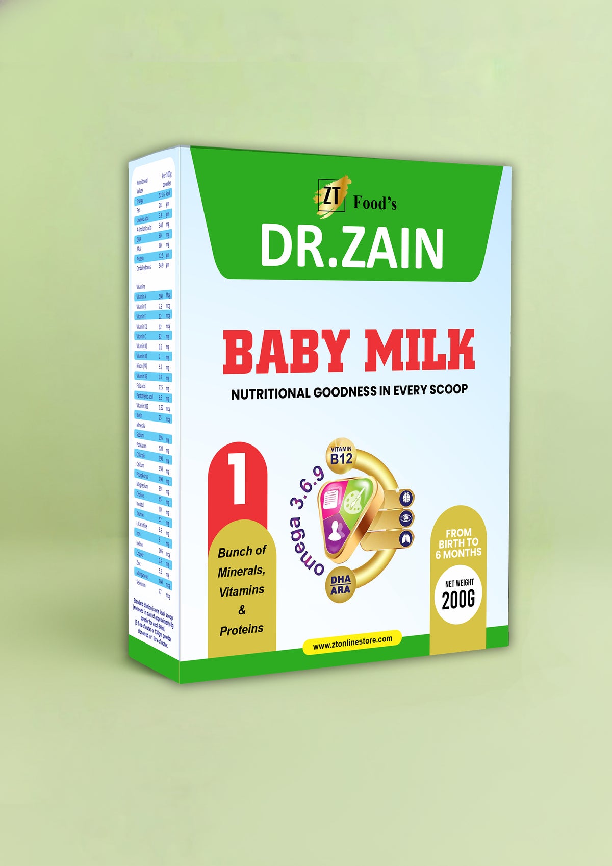 Dr. Zain Baby Milk – Infant Formula | 200g & 400g