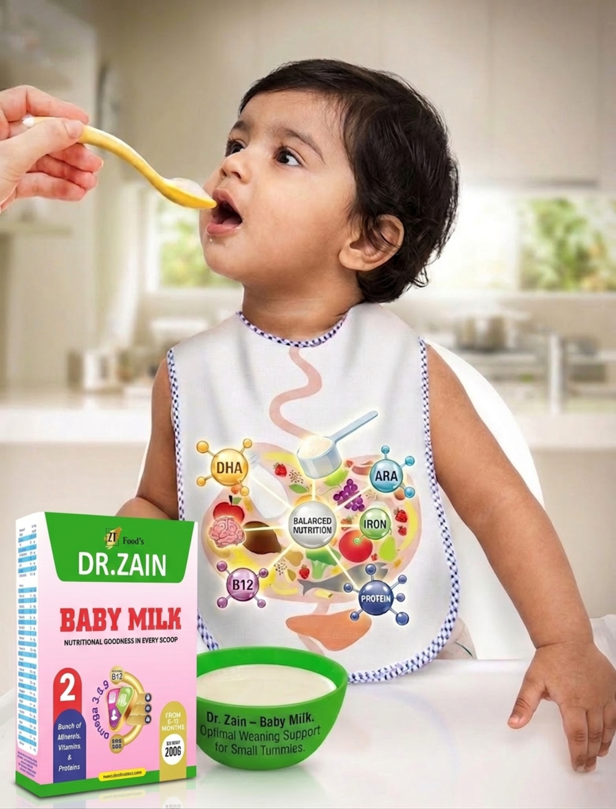 Dr. Zain Baby Milk For 6-12 Months Babies