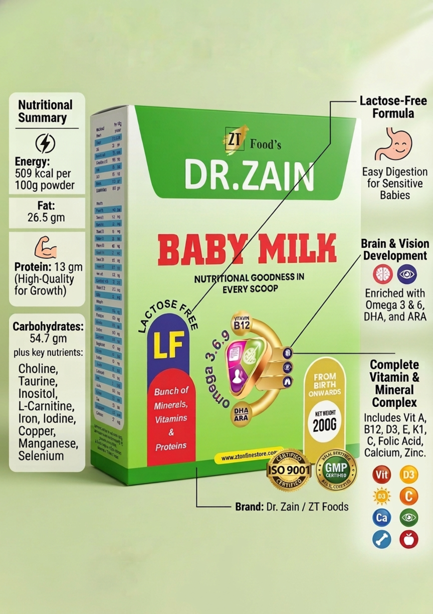 Dr. Zain Baby Milk - Lactose-Free Infant Formula