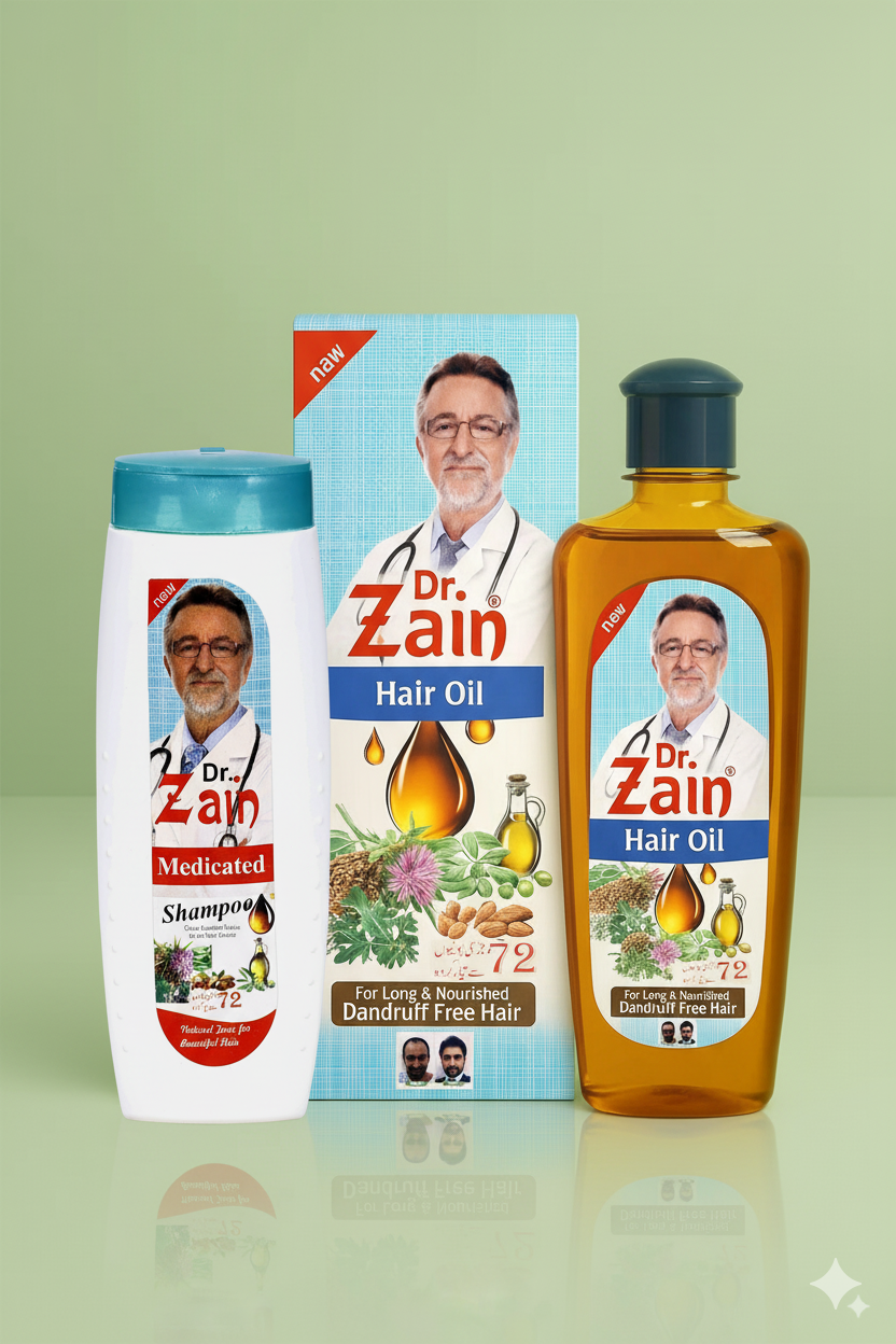 Dr. Zain Hair Oil (200ml) + Shampoo  (200ml)